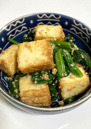 ほうれん草と厚揚げのピーナッツ和え-レシピのメイン写真