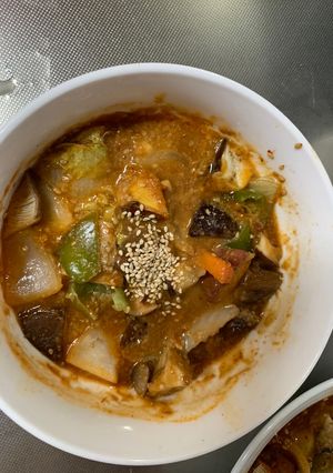 根菜茄子白菜簡単極旨ガパオ味温野菜サラダ-レシピのメイン写真