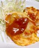 鶏むね肉のピカタ♪特製オーロラソース