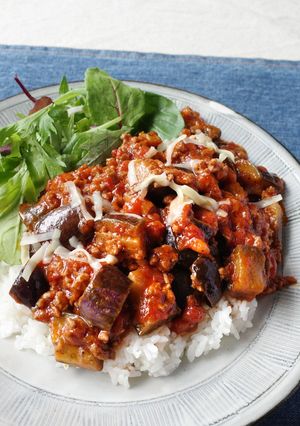 ナスと合びき肉のトマトソース-レシピのメイン写真