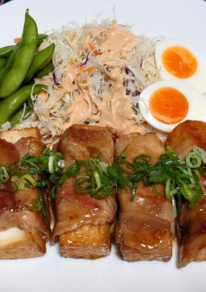 超簡単！厚揚げの豚肉ロール！-レシピのメイン写真