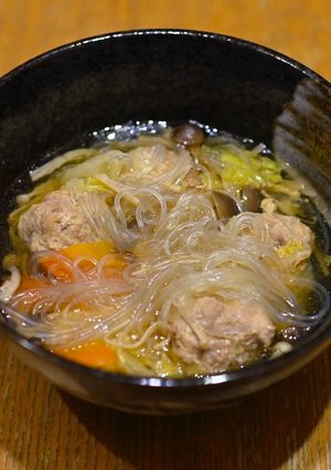 肉団子と春雨のおかずスープ-レシピのメイン写真