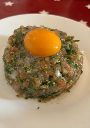スモークサーモンのなめろう風タルタルステーキ-レシピのメイン写真