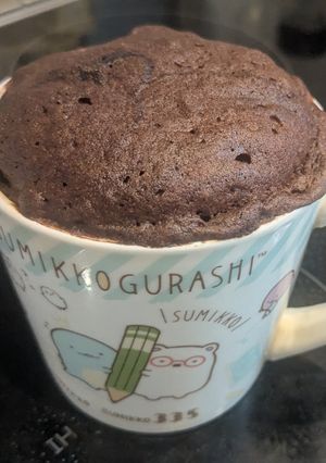 【レンジ簡単】ココアの米粉のマグ蒸しパン-レシピのメイン写真
