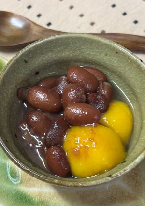 かぼちゃ団子入りぜんざい♪-レシピのメイン写真