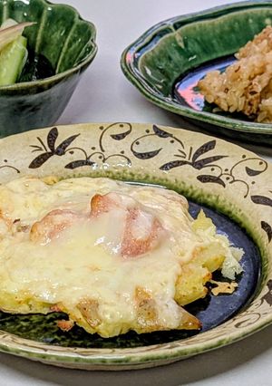 皮付き新じゃが芋の明太マヨチーズ焼き-レシピのメイン写真