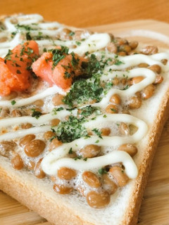 納豆トースト(あおさ)-レシピのメイン写真