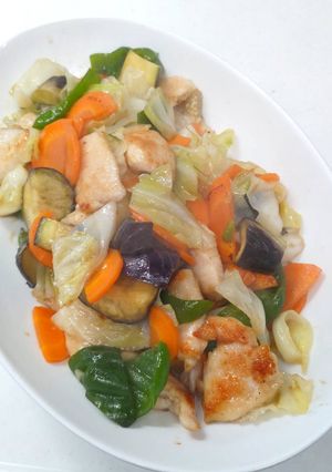 鶏むね肉の野菜炒めポン酢風味-レシピのメイン写真