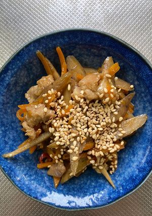 鶏牛蒡のキンピラ-レシピのメイン写真