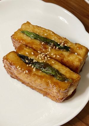大葉チーズの厚揚げ照り照りサンド-レシピのメイン写真