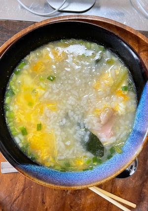 超簡単！もつ鍋風（ニンニク＊醤油）雑炊-レシピのメイン写真