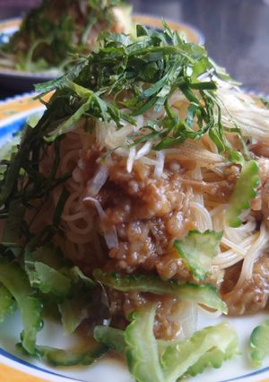 焼き茄子タタキの冷製パスタ-レシピのメイン写真