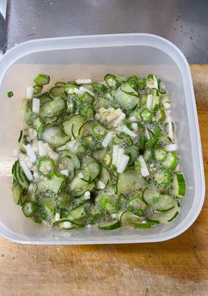 オクラと長芋の麺つゆ掛け-レシピのメイン写真