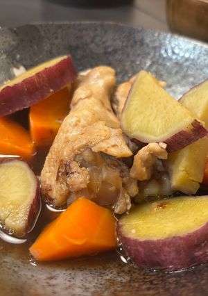 手羽元とさつまいも、にんじんの煮物-レシピのメイン写真