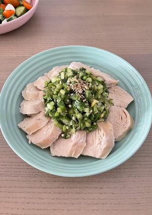 鶏むね肉のオクラ香味ソースがけ-レシピのメイン写真