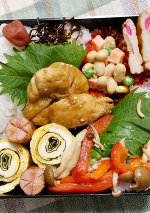 1/16ﾖｯﾁｬﾝ☆鶏ニンニク醤油味弁当-レシピのメイン写真