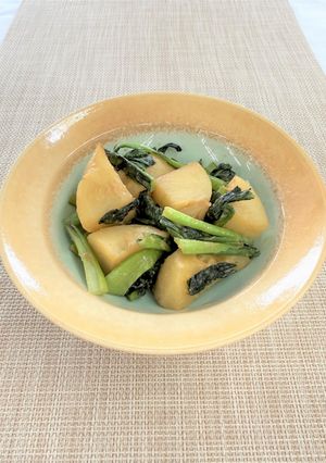 じゃがいもと小松菜の味噌炒め-レシピのメイン写真