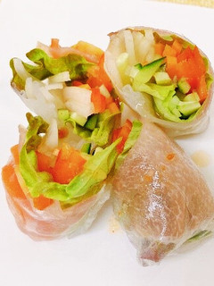 栄養士の卵☆簡単!野菜たっぷり生春巻き-レシピのメイン写真