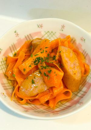 お弁当にも！にんじんとウィンナーのナポリタン風-レシピのメイン写真