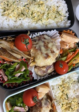 愛妻？弁当⑨(チーズハンバーグ他)-レシピのメイン写真