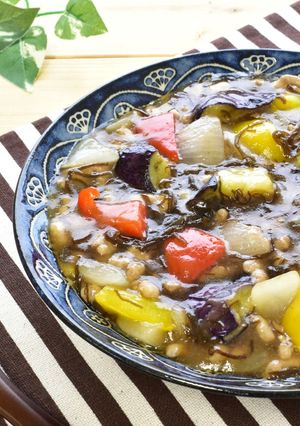味付もずくで野菜の甘酢あん-レシピのメイン写真