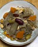 新ごぼうと糸コンの煮物＋サラダに！まめ