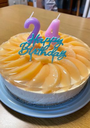 桃缶レアチーズケーキ-レシピのメイン写真