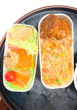 全てレンジ中華風オイデミ味炒飯弁当-レシピのメイン写真