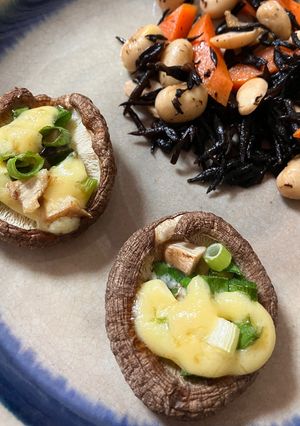 しいたけのネギマヨ焼き〜食物繊維-レシピのメイン写真