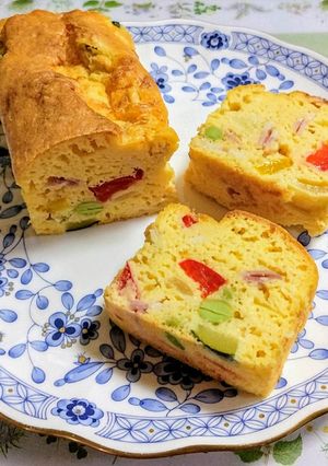 フランス料理!夏野菜と豆腐のケークサレ-レシピのメイン写真