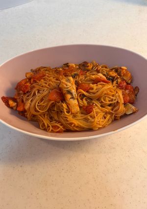 簡単！いわしトマトパスタ-レシピのメイン写真