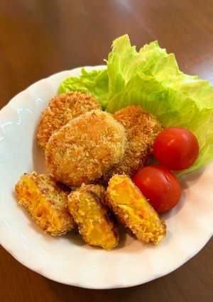 かぼちゃ&人参のツナマヨコロッケ-レシピのメイン写真