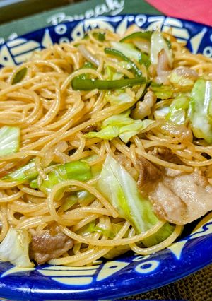 パスタ麺の醤油焼きそば-レシピのメイン写真