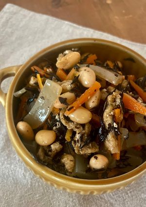 蒸し大豆入り⭐︎具だくさんひじき煮-レシピのメイン写真
