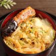 簡単!豆苗たまご丼 カツ添え