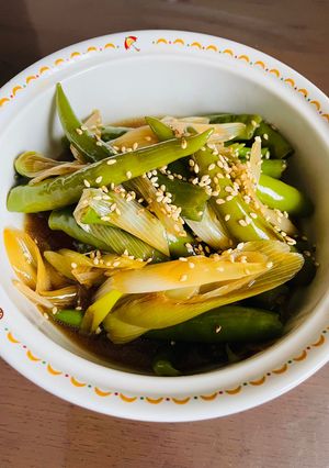 白ネギとししとうの焼き浸し-レシピのメイン写真