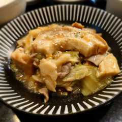 รูปของ 【作りおき】豚こま白菜うま煮（車麩入り）