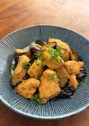 鶏胸肉と茄子の甘酢炒め-レシピのメイン写真