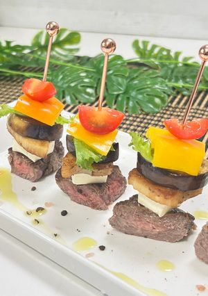 牛ステーキの彩りピンチョス-レシピのメイン写真