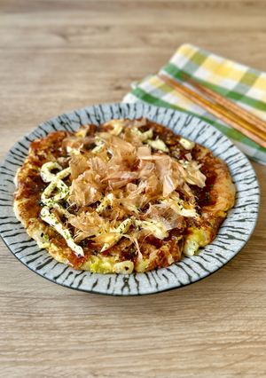 【ポリ袋で簡単】もちチーズ お好み焼き-レシピのメイン写真