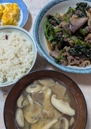 簡単★牛肉と蓬蓮草の焼肉のたれ炒め-レシピのメイン写真