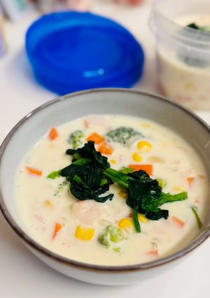 ルー無しベーコンと野菜クリームシチュー-レシピのメイン写真