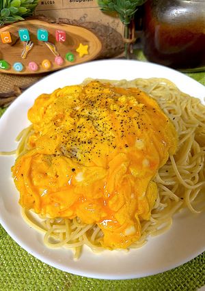 ガーリックエッグパスタ-レシピのメイン写真