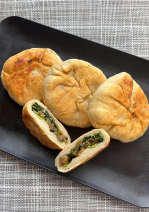 塌菜と搾菜のお焼き-レシピのメイン写真