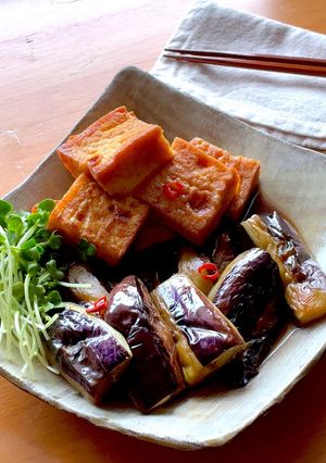 *茄子と厚揚げの甘辛炒め煮*-レシピのメイン写真