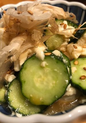 【適当】豆腐きゅうりごま鰹節の冷菜-レシピのメイン写真