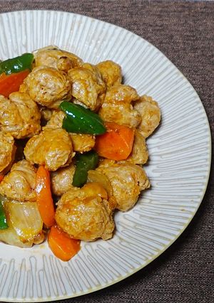 パパッと大豆ミートde酢豚風(ビーガン)-レシピのメイン写真