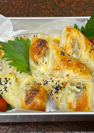 お弁当⭐︎冷凍パイシートでしらす明太パイ-レシピのメイン写真