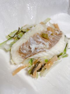 昆布締め鯛のレンジ蒸し-レシピのメイン写真