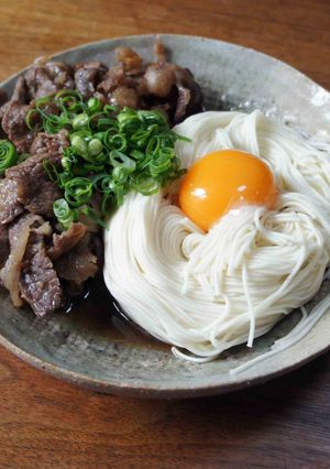 牛すき素麺-レシピのメイン写真